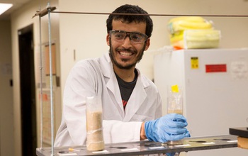 Student in a lab